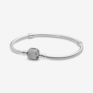 Pandora 590723-17 Sterling Silver Signature Clasp Bracelet
