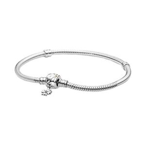 Pandora 598776C01-18 Moments Daisy Flower Clasp Snake Chain Bracelet