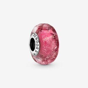 Pandora 798872C00 Wavy Pink Murano Glass Charm