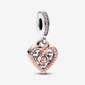 Pandora 782641C01 charm Two Tone Infinity Heart silver