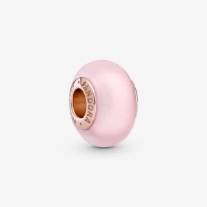 Pandora 789421C00 Matte Pink Murano Glass Charm