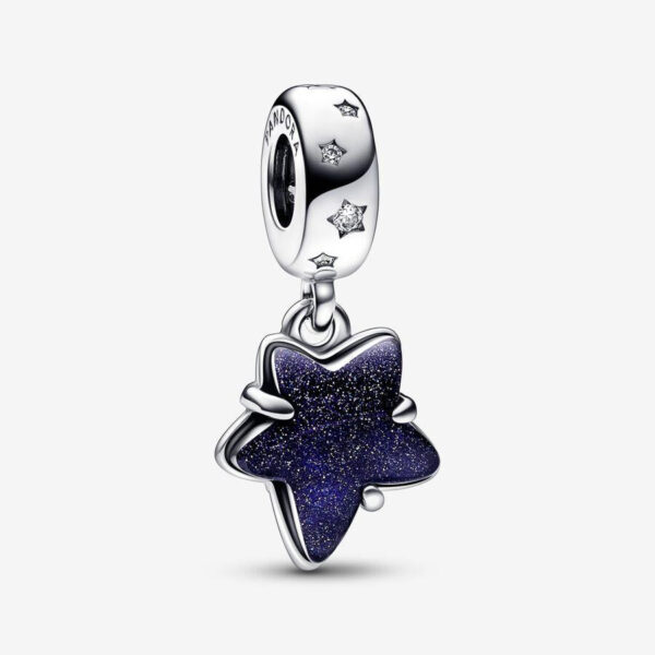 Pandora Celestial Galaxy Star Murano Dangle Charm