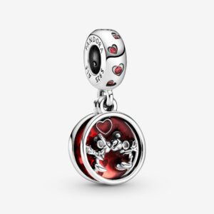 Pandora 799298c01 Disney Mickey Mouse & Minnie Mouse Love and Kisses Dangle Charm