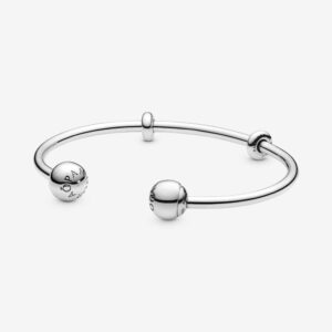Pandora 596477 Bangle Sterling Silver Ball Clasp 19 cm Bracelet