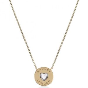 Radley Jewellery Sterling Silver 18ct Gold Plated Heart Disc Necklace RYJ2136
