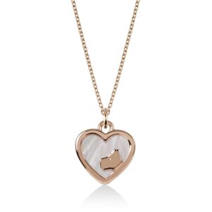 Radley Love Rose Gold PVD MOP Dog Pendant Necklace RYJ2060