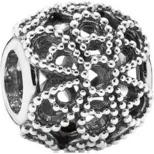 Offen gearbeitetes Metallperlen-Blüten Charm