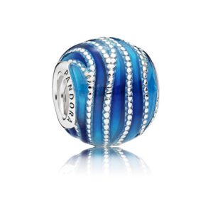 Pandora Blue Swirls Charm
