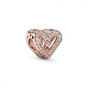 Pandora Sparkling Freehand Heart Charm